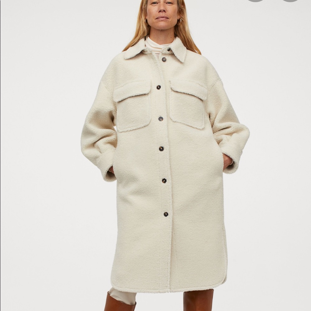 H&M faux shearling shacket